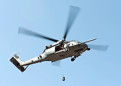 HH-60 Pave Hawk hovers 200 Feet above Ground with 600-Pound Load during Weight Check