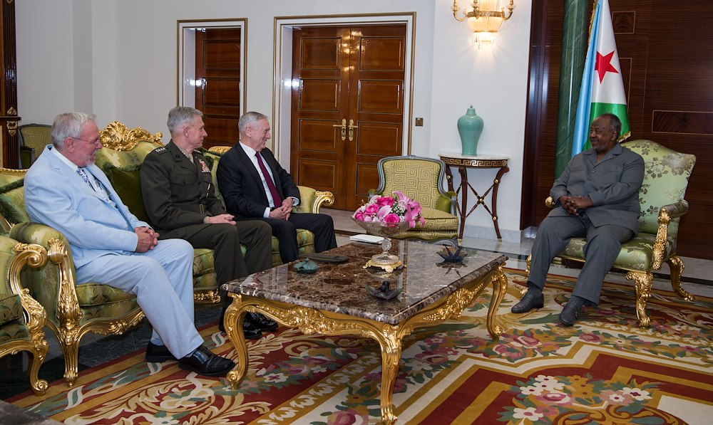 AFRICOM Commander joins SecDef in meeting with Djibouti's president