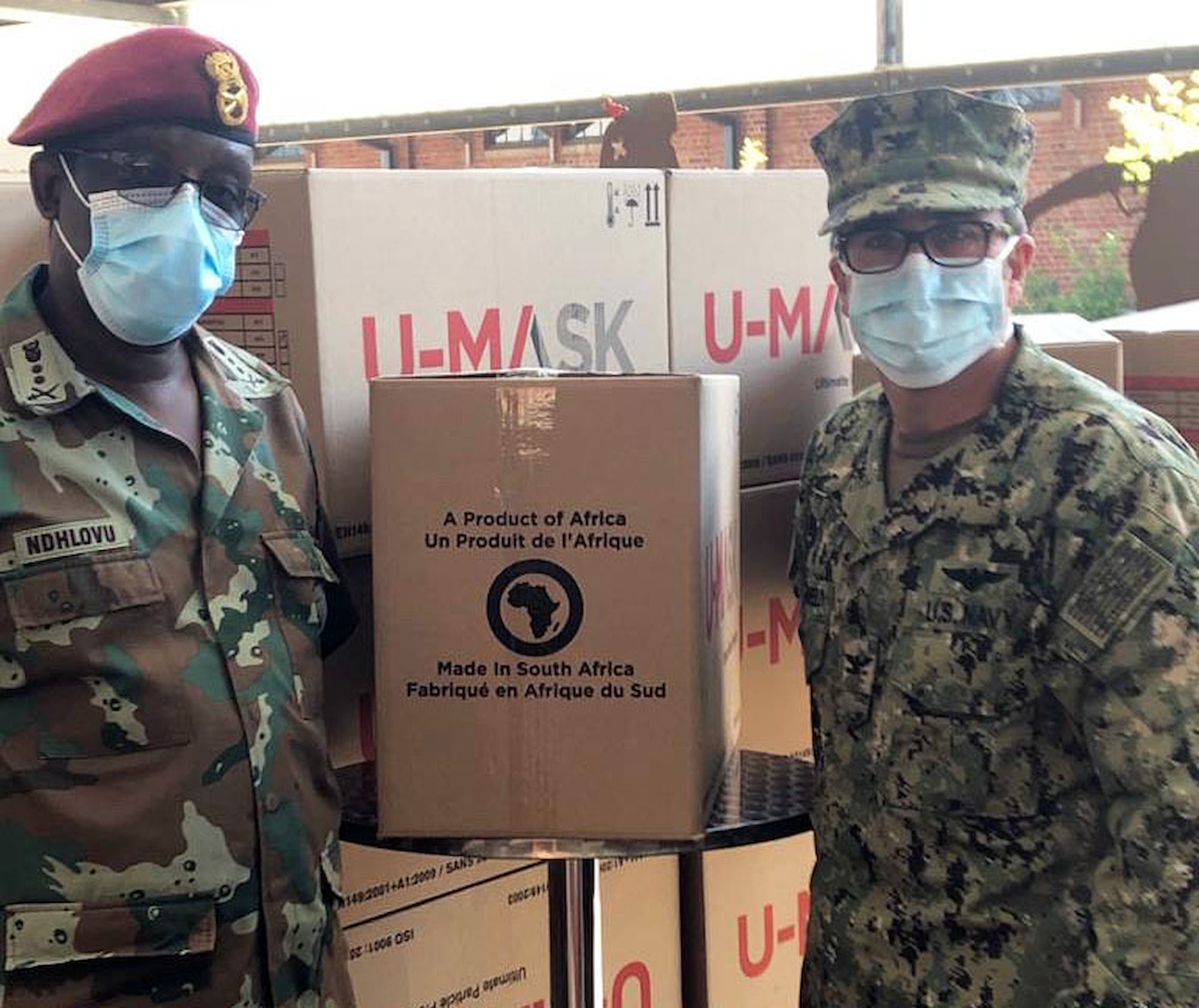 Locally-sourced protective masks donated to South Africa