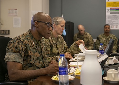 Langley makes first visit to Africa as commander