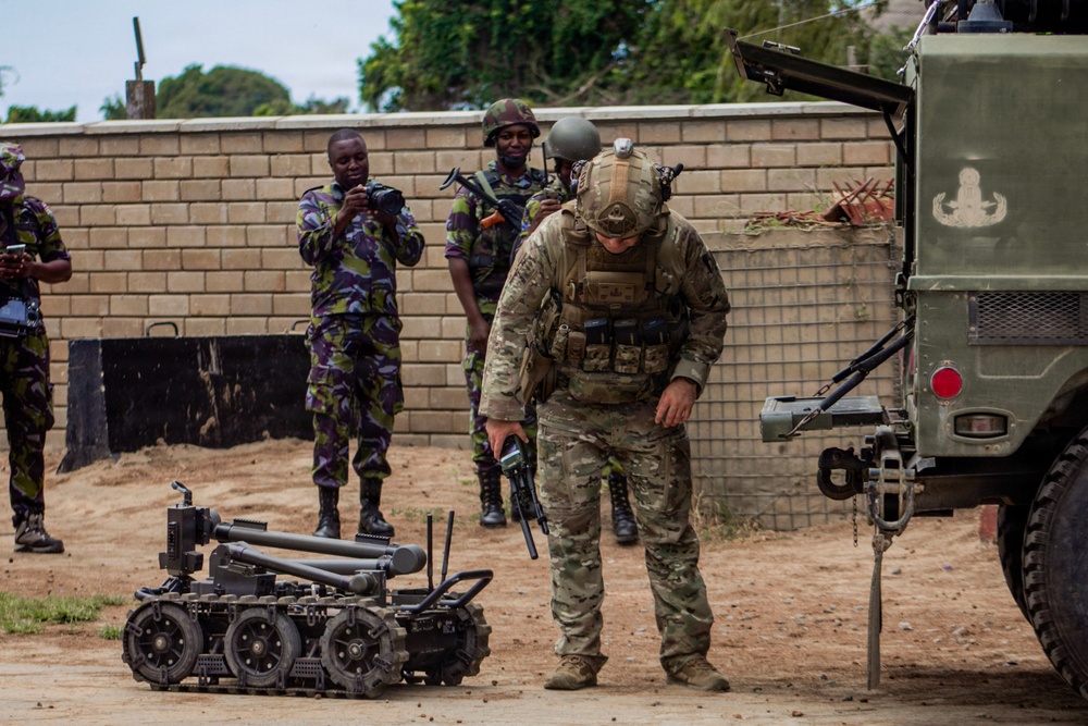 Kenyan, U.S. Forces conduct first combined base defense exercise at Manda Bay