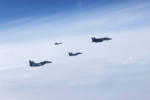B-1s train to LRASM capabilities in Europe during Bomber Task Force mission