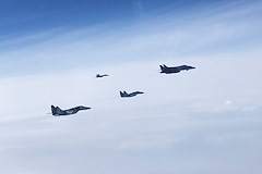 B-1s train to LRASM capabilities in Europe during Bomber Task Force mission